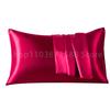 1pc Satin Pillowcase Breathable Soft Envelope Closure Satin Pillow Cases Solid Color Bedding Accessories Smooth Pillow Covers