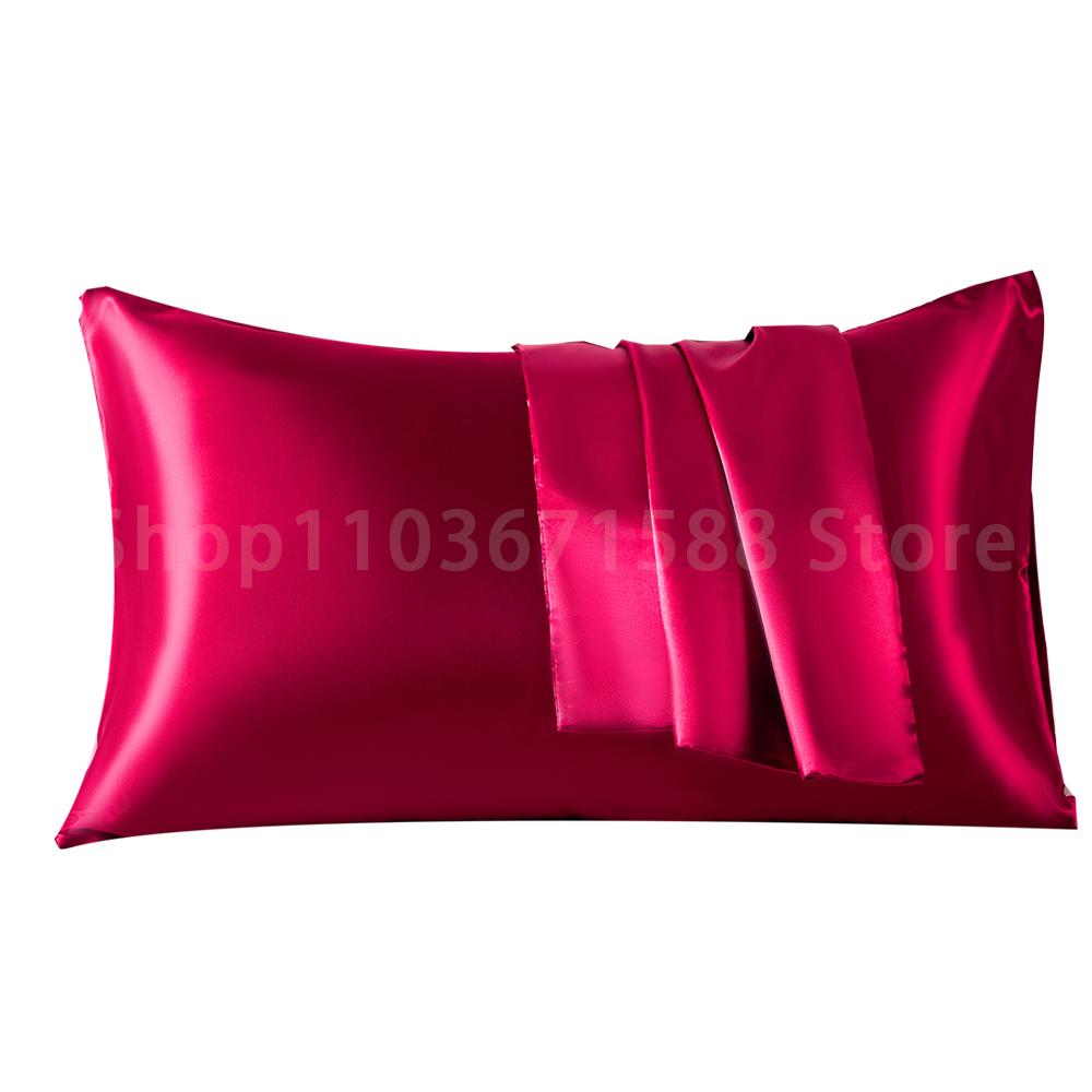 

1 шт. Сатиновая наволочка Дышащая Мягкая Застежка-конверт Сатиновые наволочки Однотонные Постельные принадлежности Гладкие Наволочки 1piece 51x91cm
