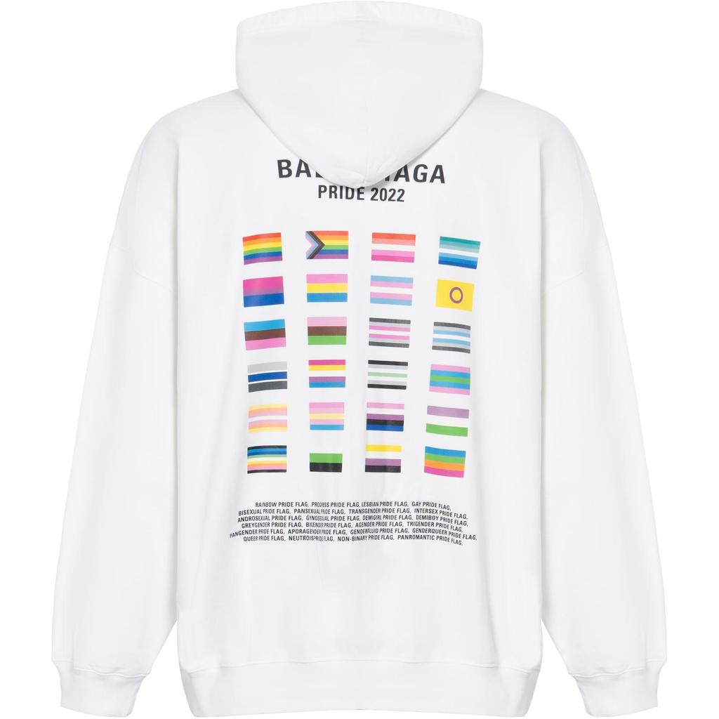 Balenciaga Pride Hoodie Boxy Fit 'White' Unisex 651799TMVO30904