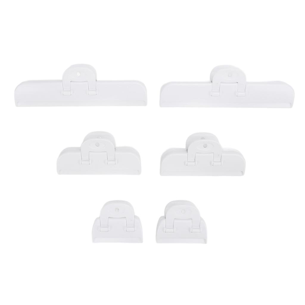 6pcs Bags Clips Plastic Food Clips Strong Anti Slip Snack Bag Sealing Clamps for Home