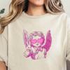 Pink Cupid Angel Girl With Heart Sunglasses T-Shirt, Valentine Aesthetic Art Gift, Romantic Love Angel Graphic Tee