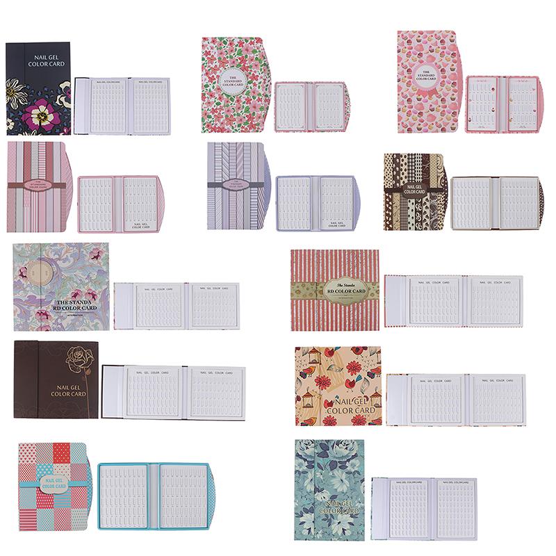 False Nail Color Book Display Nail Gel Polish Card Chart Palette Practice Board