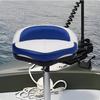Assento de Convés para Pesca com Vara Acolchoado Conforto Pesca em Barco Couro PVC Azul Branco 81505S