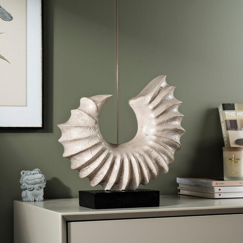 Modern High-end Light Luxury Entrance TV Cabinet Resin Conch Sculpture Study Desktop Conch Ornaments Art Crafts Home Decoration