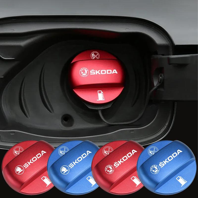 OBDI6 Car Fuel Tank Caps Fuel Filler Door Cover Accessories for Skoda Octavia Kodiaq Enyaq IV Kamiq Scala Superb Fabia Rapid Karoq
