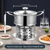 Huihuang 304 Stainless Steel Single-Person Alcohol Hotpot Set