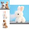 Niedlicher Plüsch-Hasen-Schlüsselanhänger-Anhänger Flauschige weiße Kaninchenpuppe Rucksackdekoration Geschenk für Mädchen