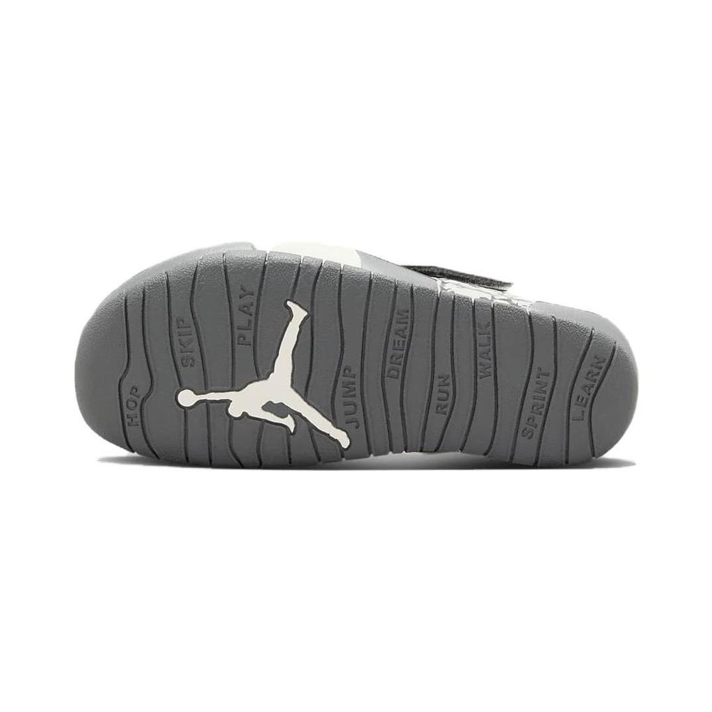 Jordan Flare Slip Resistant Anti Kick Children's Sandals White Gray Children Aged 3 7 Years Old CI7849-100