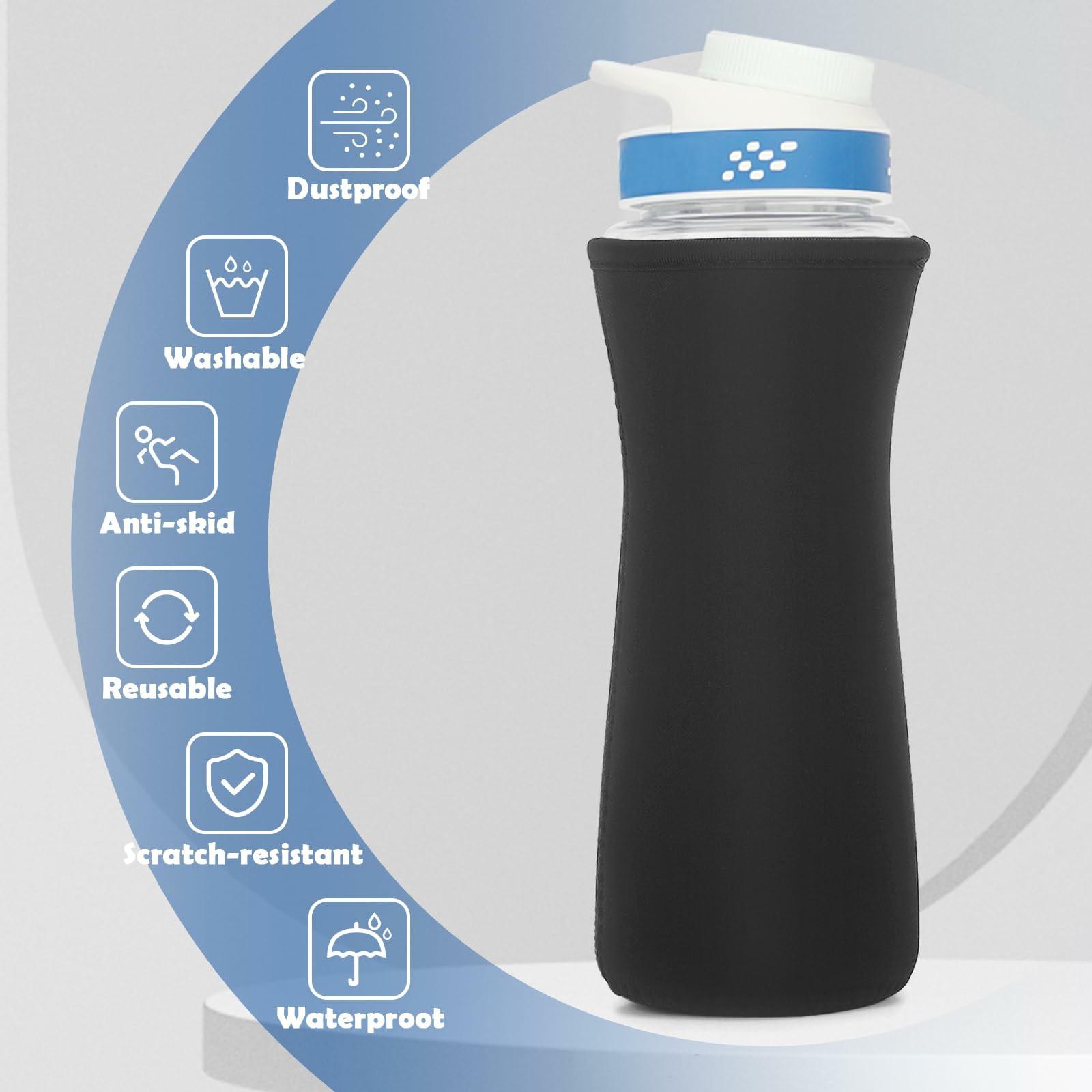 

For Cirkul 22oz Water Bottle Protective Cover Moisture Absorbing Insulated Neoprene Sleeve Black