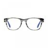 Tom Ford Eyeglasses Square Full Rim  Striped Brown Frame And Clear Blue Light Block Lens Ft5898 B050 Brown