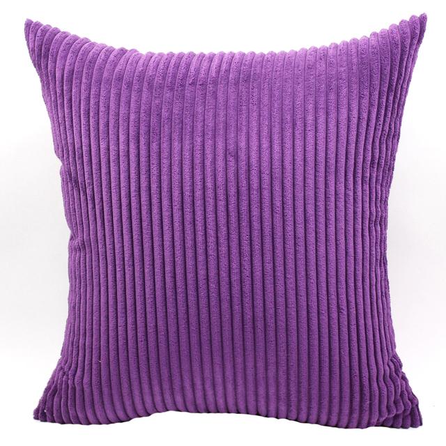 Supersoft Corduroy Cushion Cover Solid Striped Throw Pillow Covers Decorative Pillow Case for Sofa Bed Living Room Decoration