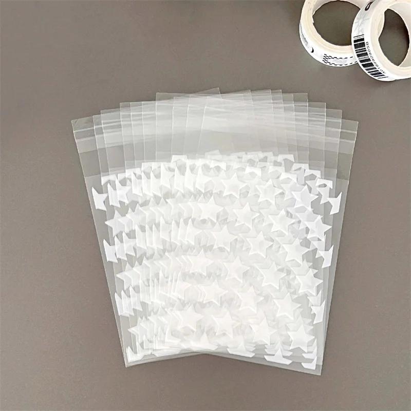 50-200 шт. Прозрачный ПЭ Звезда Украшения Самоклеящийся Пакет Держатель Карточек для Конфет Фото Анимация Периферийное Хранение Подарочный Пакет Оптом 50pcs 8x13cm