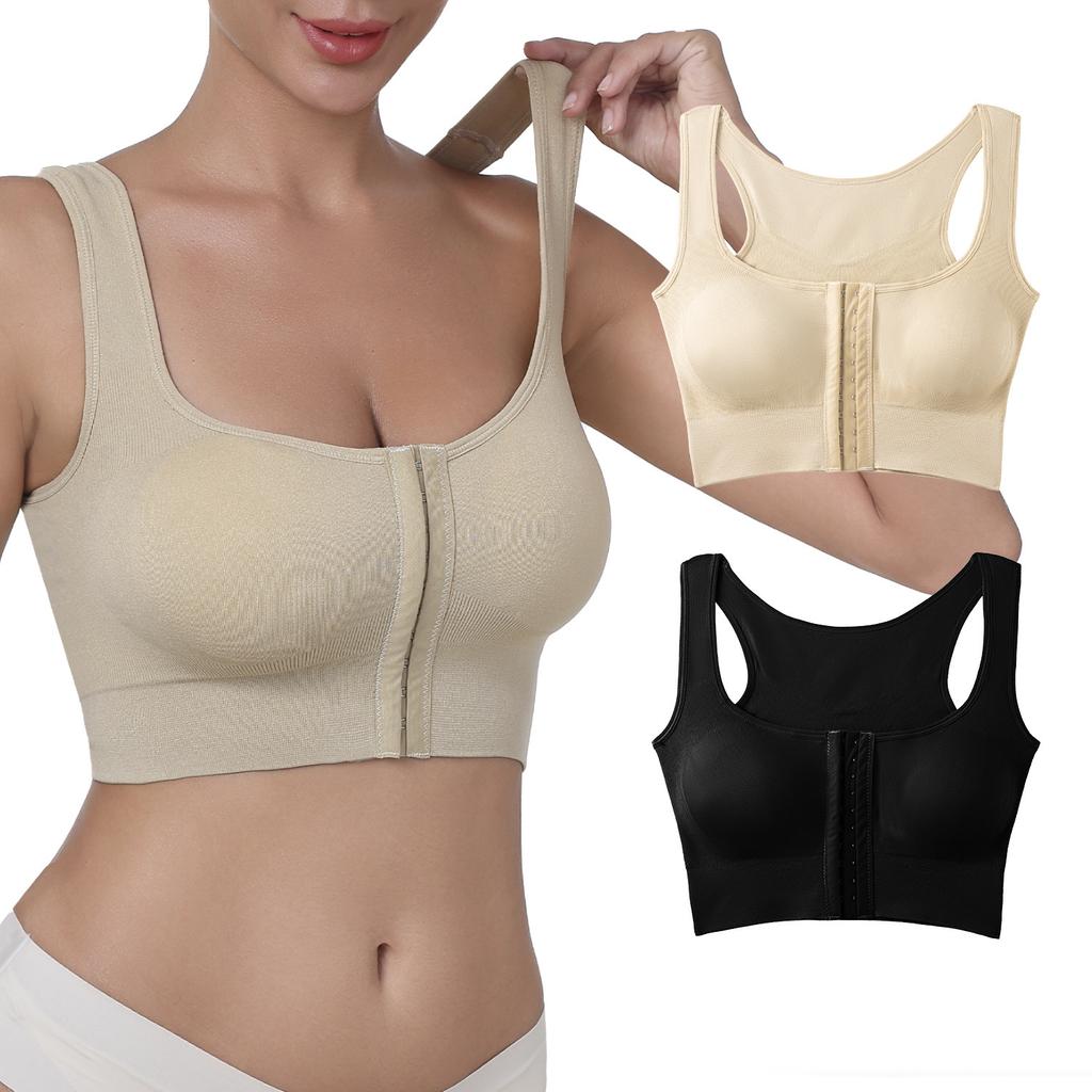 Running Yoga Sports Breathable Comfort Vest Front Buckle Sports Underwear No Steel Rim Adjustment Bra Women