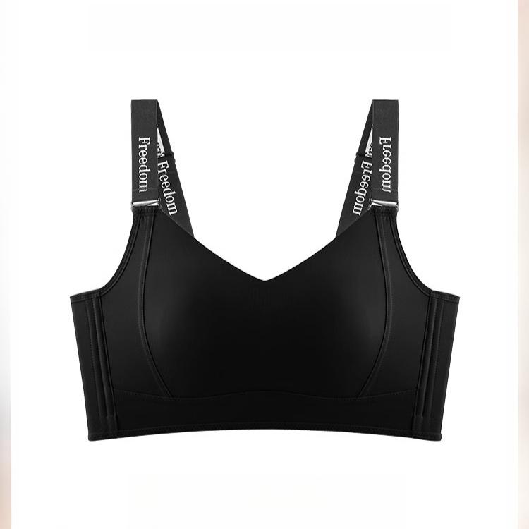 Seamless Bra for Women Thin Design with Rabbit Ears Double Breasted Bra Plus Size Sports Bra Letter Shoulder Strap Bra