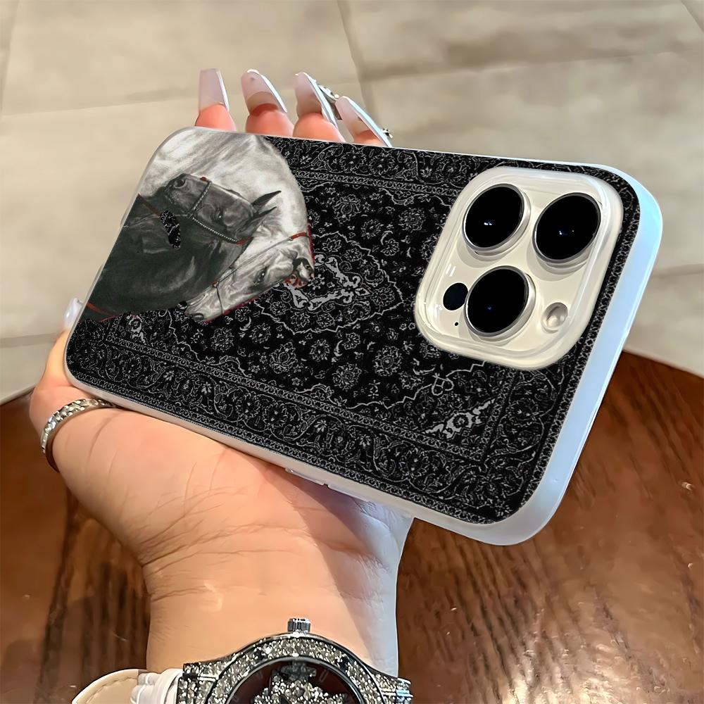 Black And White Horse Couple Phone Case For IPhone 17 Air 16 Pro Max 15 14 13 12 11 17 16 Case For IPhone 15 14 13 12 11 Plus