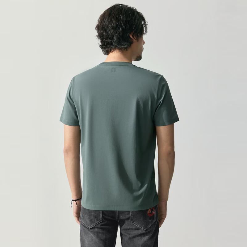 Septwolves Men s Embroidered Round Neck Short Sleeve T-Shirt XL