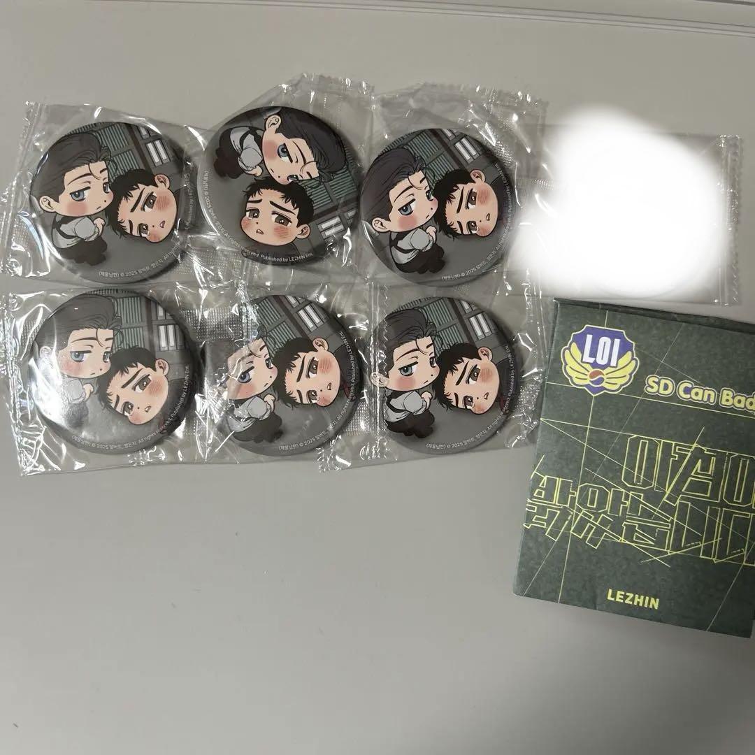 

[USED] Korean BL LEZHIN Pop-up LEBOM Festival Host Can Badge Set of 6