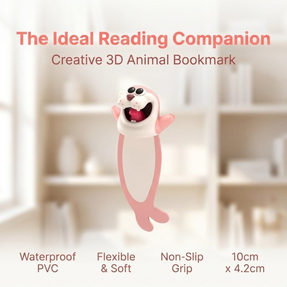 Soft PVC material Animal Bookmark 3D three-dimensional modeling PVC Bookmark Book reading marking