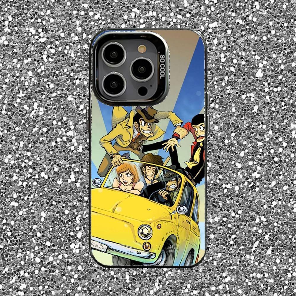 L-Lupin the Third Phone Case For iPhone 16,15,14,13,12,11,Pro,XS,Max,Plus,Mini,SE Black Candy Matte Shockproof Cover
