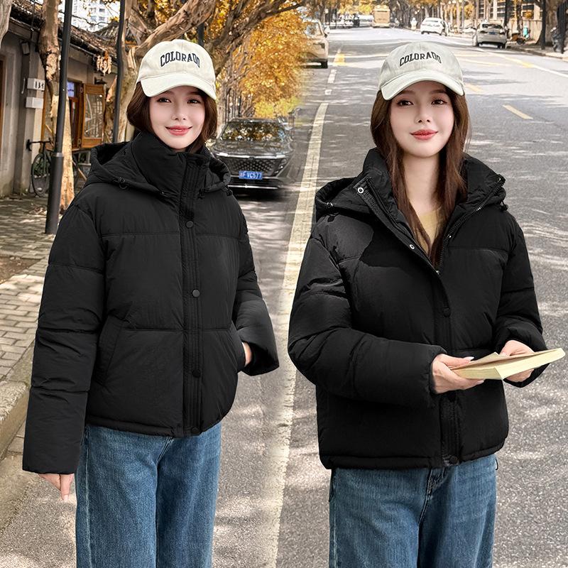 Women’s Short Windproof Thicken Warm Winter Jacket With Detachable Hood 5 Colors