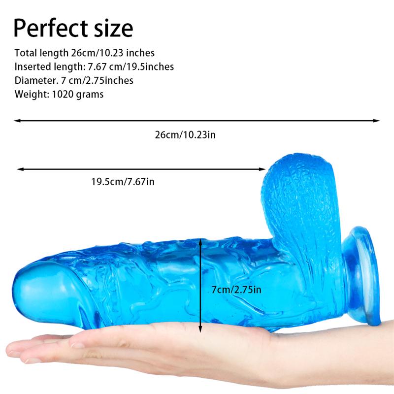 Super Large Color Transparent Simulation Fake Penis Penis Female Adult Erotic Sex Products