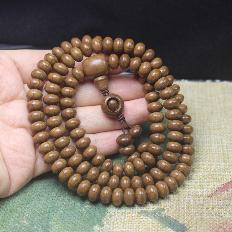 Six-Ridge Wood Abacus Beads Bracelet Simple Prayer Beads Jewelry Gift