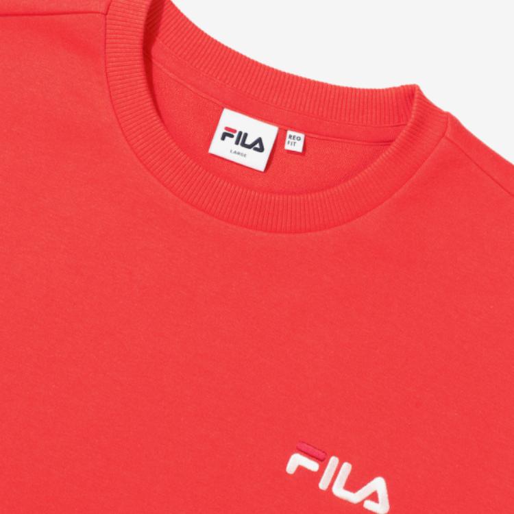Fila Sweatshirts Unisex Red Crew Neck Moderate Regular FS2POF1101X-OED