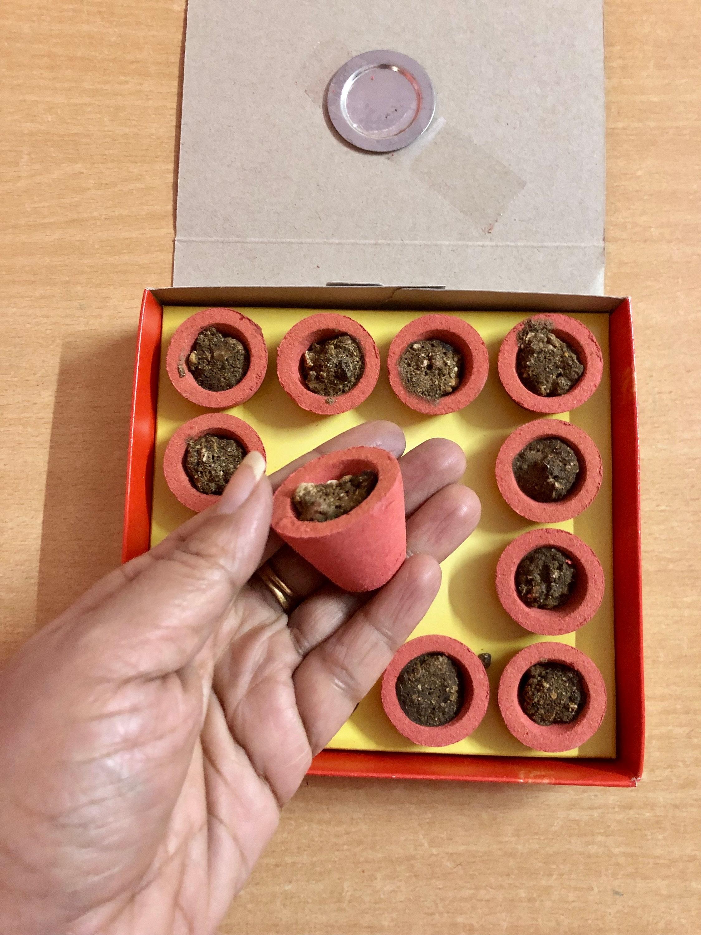 Indian 12 CUPS Sambrani Incense AARTI- Mixed temple fragrances- Benzoin Resin Dhoop Dry- meditation puja Handmade Traditionally Free Ship Pack of 1