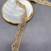 9Meters/lot 2cm wide gold and silver silk thread water-soluble embroidery lace women's dress wedding accessories