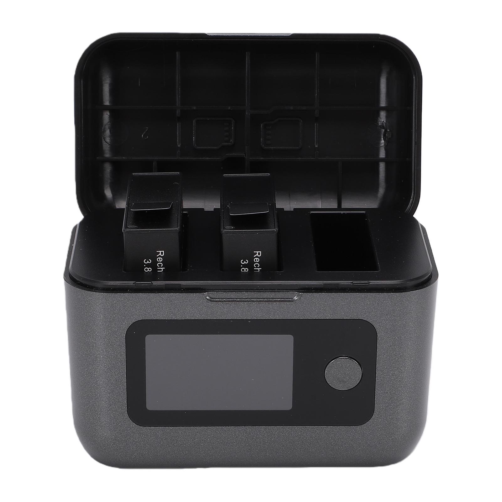 CosyHome Batterijlader Hub Geschikt voor DJI Osmo Action 6 5 Pro 4 3 360 Actiecamera's 3 Kanaals Snelle Batterijlading Opslag
