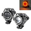 LED Motorcycle Angel Eyes Motorbike LED Auxiliary Lamp U7 Headlamp Spotlights Motorcycle Headlights Super Bright 125W 2Pcs/set