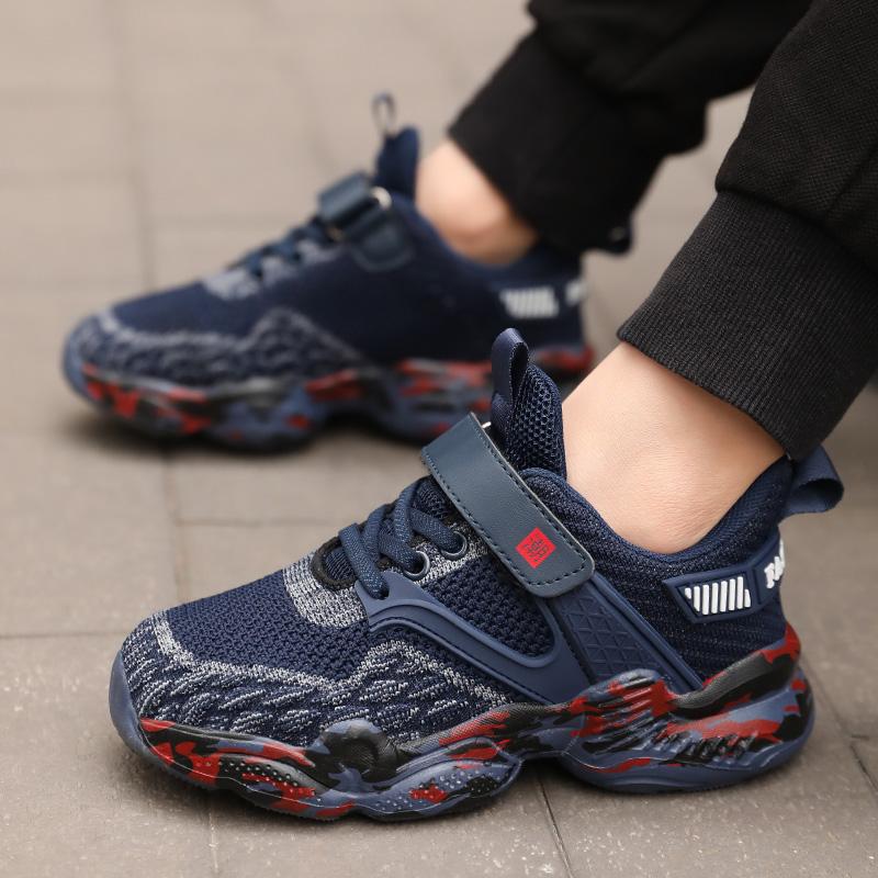 New Kids Shoes Boy Sneaker Knit Platform Breathable Summer School Children Sports Shoes Fashion Tennis Shoes for Boy