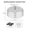 Monosaudio 4Pcs Insulator Speaker Audio Insulator Made of Aluminum Speaker Insulator Holds 400kg Weight Includes Ring Improves Audio Sound Quality