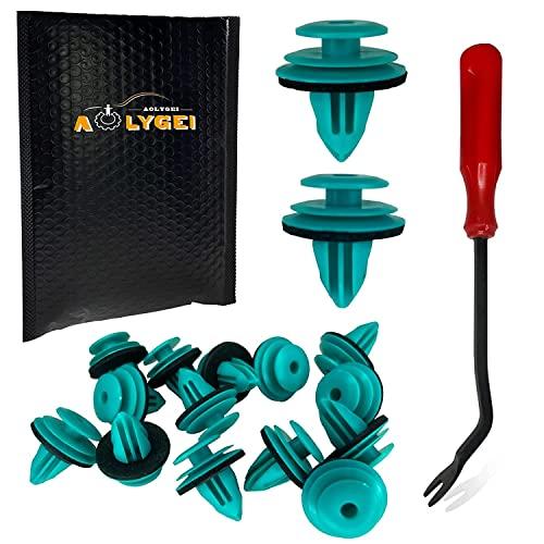 

AOLYGEI Rivet Retainer Clips Nylon with Soundproof Pads Car Clip Trim Clip Rivet Set Panel Removal Tool Universal Toyota Lexus 90467-10188 Compat