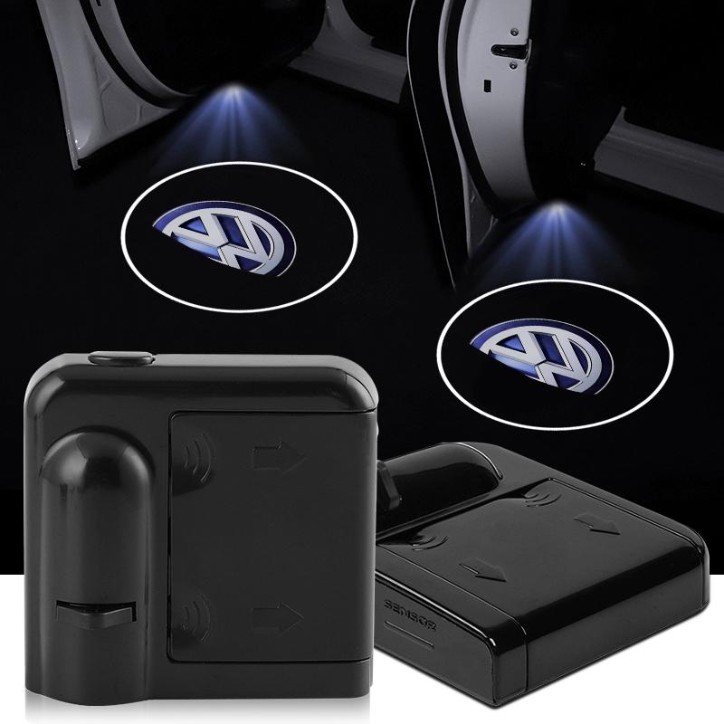 2 Stück Kabellose HD-Türleuchte Auto-Türprojektor Willkommenslicht Für Volkswagen VW RLine R Golf Amarok T5 Phaeton ID3 Tiguan GTI