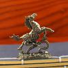 Brass Horse Step On Coins Lucky Statue Feng Shui Desk Ornament Zodiac Animal Figurines Miniatures Pure Copper Crafts Collections