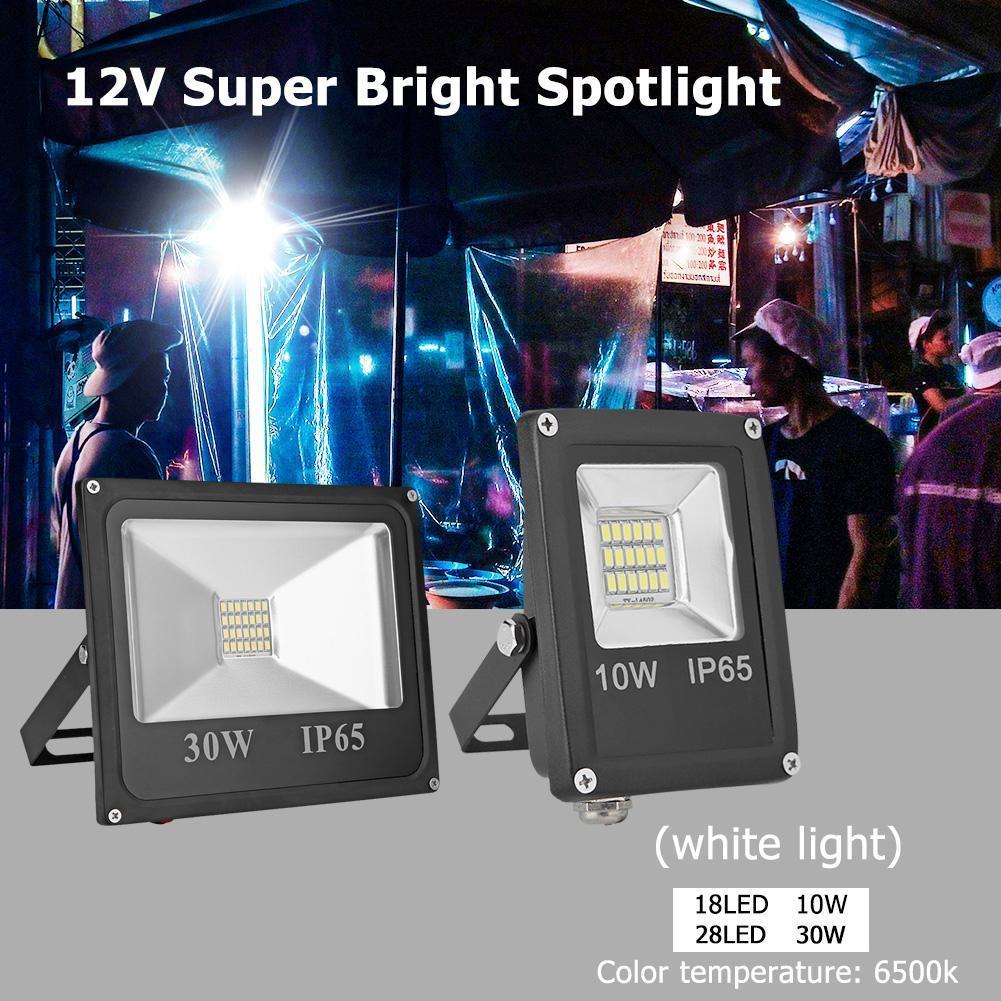 Garden Outdoor Lighting Lamp IP65 Waterproof LED Flood Light 12V 10W/30W 6500K Outdoor Wall Projector Floodlight
