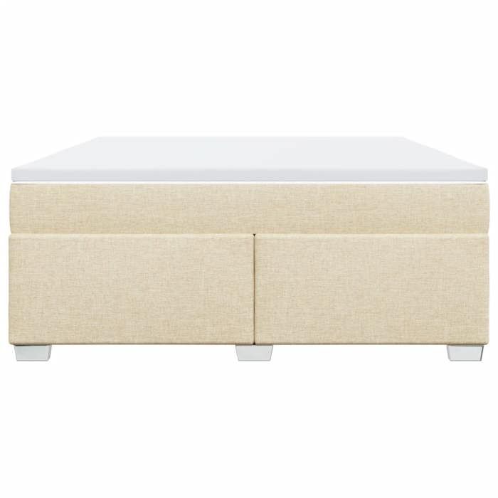 Maison Exclusive - Sommier à lattes de lit avec matelas Crème 180x200 cm Tissu