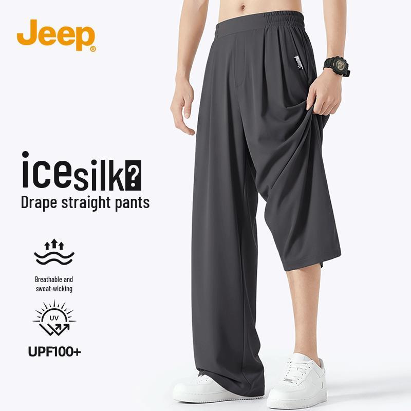 JEEP Men s Lightweight Ice Silk Quick-Dry Casual Suit Pants M