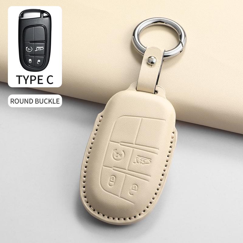 Car Key Case Cover Shell for Jeep Chrysler 300 200 Cherokee Wrangler Compass Renegade Fiat 500X Car Remote Key Shell Accessories