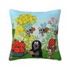 Pillow Cover Classic Cartoon Little Mole Print Printed Cushion Cover Kawaii Pillow Case For Wedding Party Home Decor Pillowcases