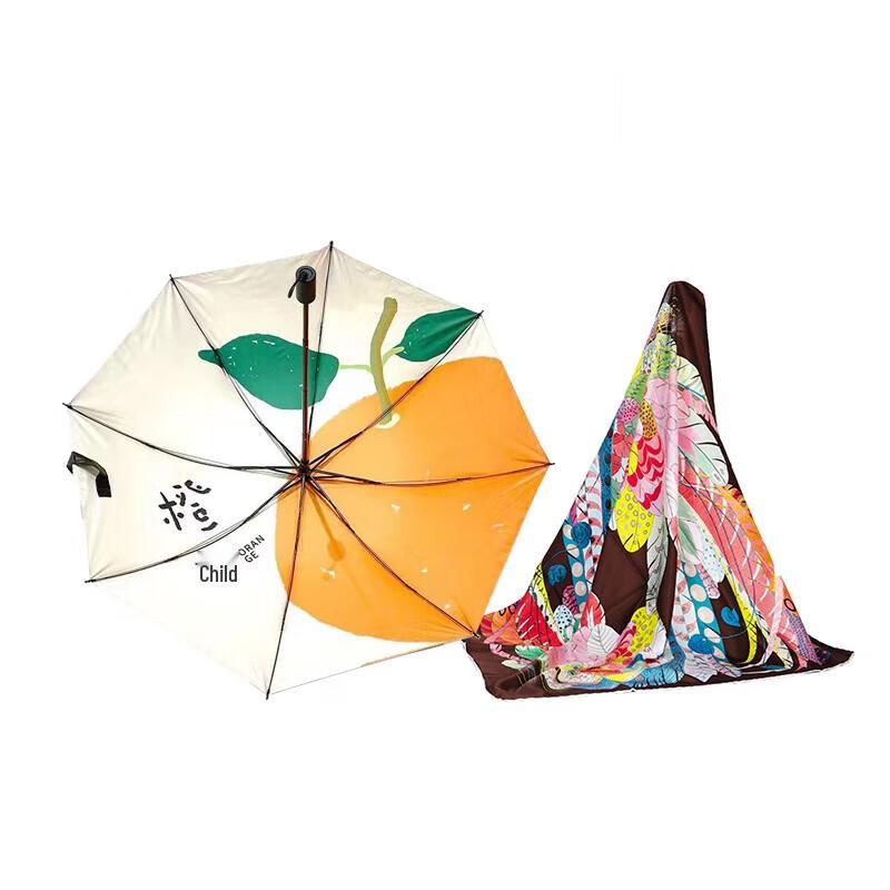Silk Scarf & Sun Umbrella Gift Set