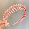 Elegant Solid Color Wave Hairbands For Women Trendy Toothed Non-slip Hair Combs Hair Accessories Girl Face Wash Sports Headbands