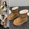 Winter New Round Toe Suede Warm Casual Snow Boots for Women Fashionable Comfortable Thick Soled Non Slip Elegant Boots