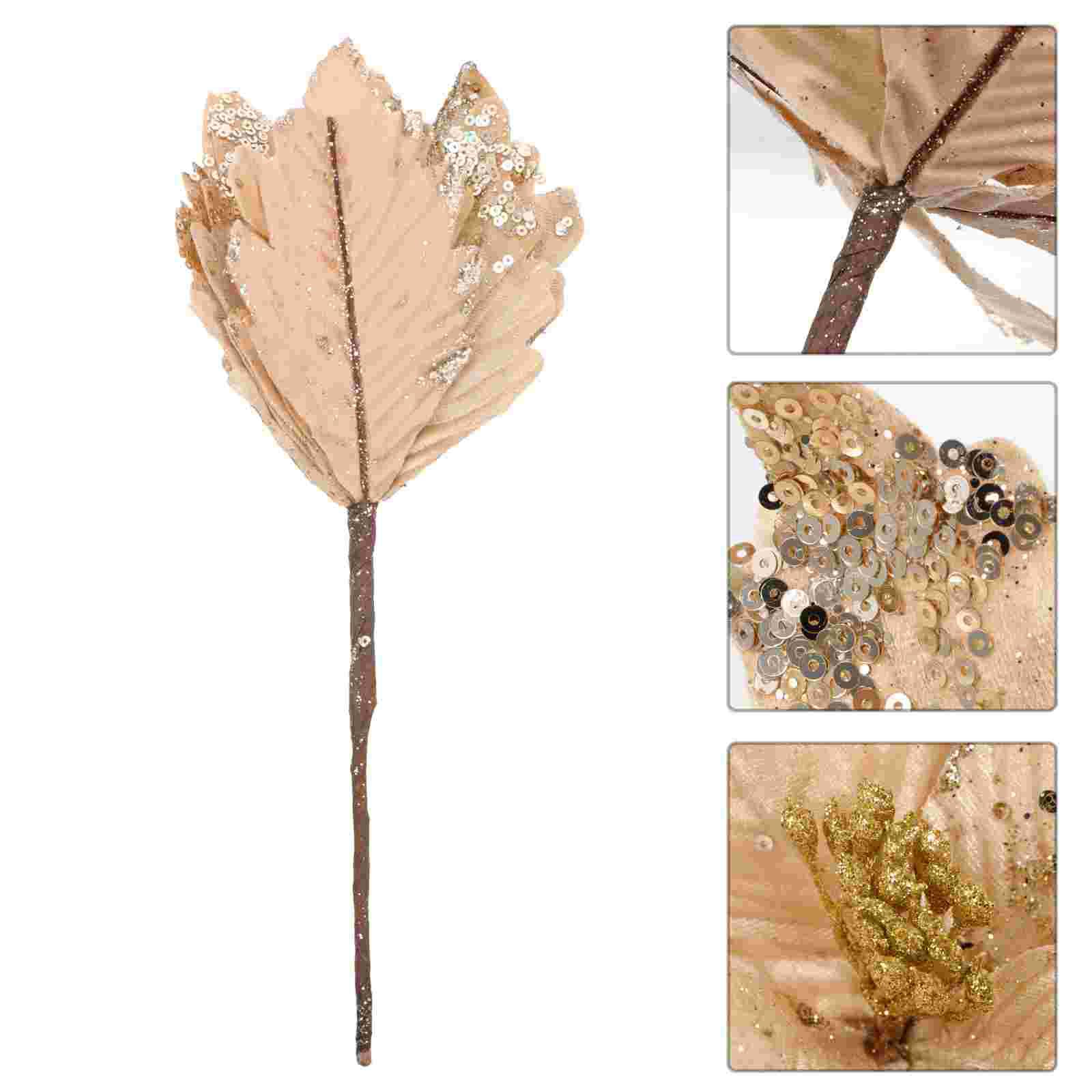 

Искусственные рождественские цветы Декор Блестящие цветы пуансеттия Дерево Красные украшения Рождественские разноцветные золотистый