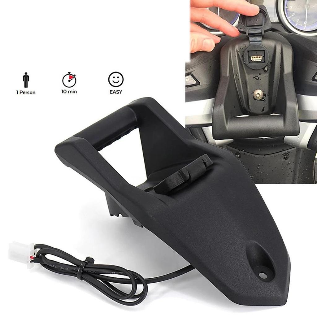Precise Motorcycle USB Charging Port Holder Mount For T-Max 560 TMAX560 TMAX530 DX SX GPS Phone Navigation Bracket