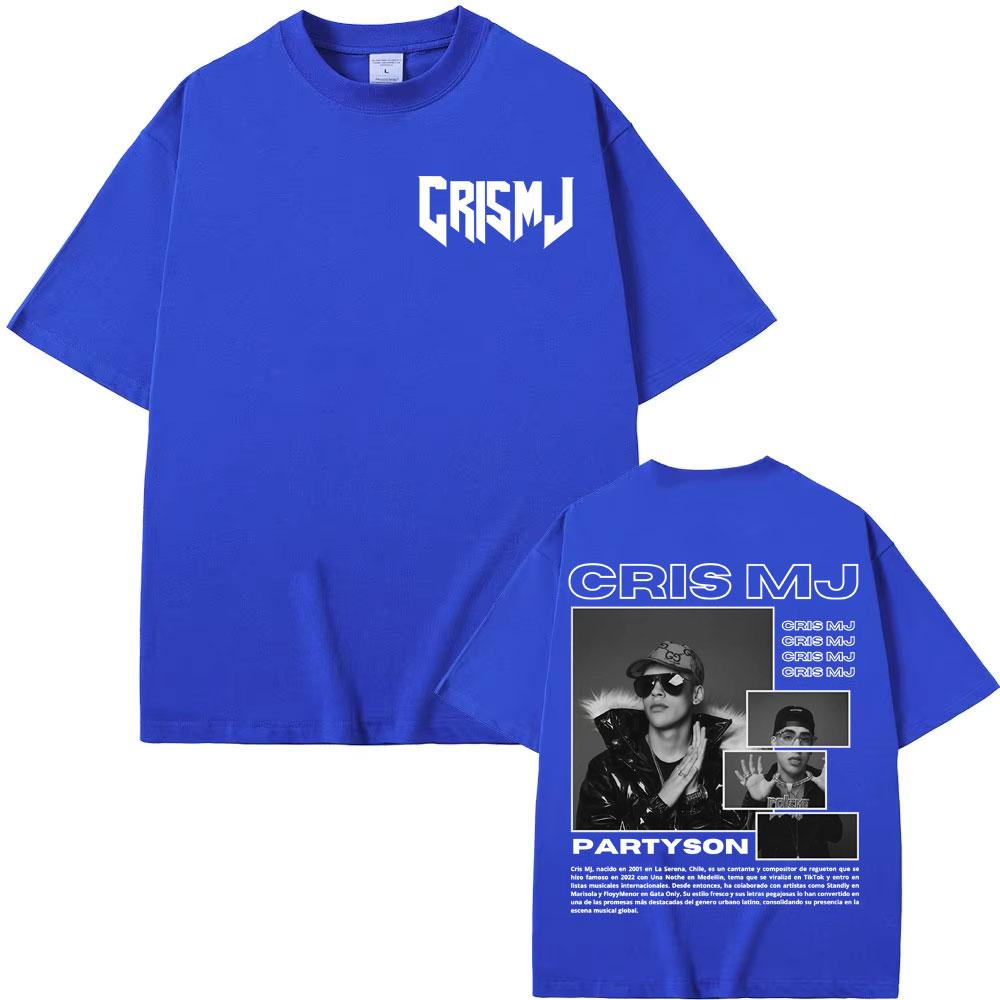 Tricouri Merch Rapper Cris Mj Tour 2025 pentru Bărbați Femei Harajuku Gotic Retro Tricouri Calitate Înaltă Tricou 100% Bumbac Streetwear
