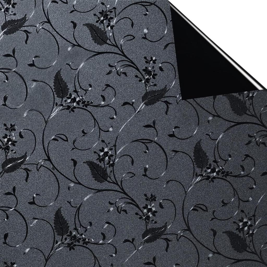 Szeroka 75/90 cm matowa zaciemniająca folia okienna prywatność zdejmowana bez kleju statyczne naklejki okienne do blokowania światła matowa