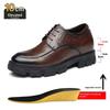 Scarpe Elevatrici da Uomo in Vera Pelle con Suola Spessa 8CM/10CM Traspiranti Aumenta Altezza Formali Matrimonio Sposo Casual Business