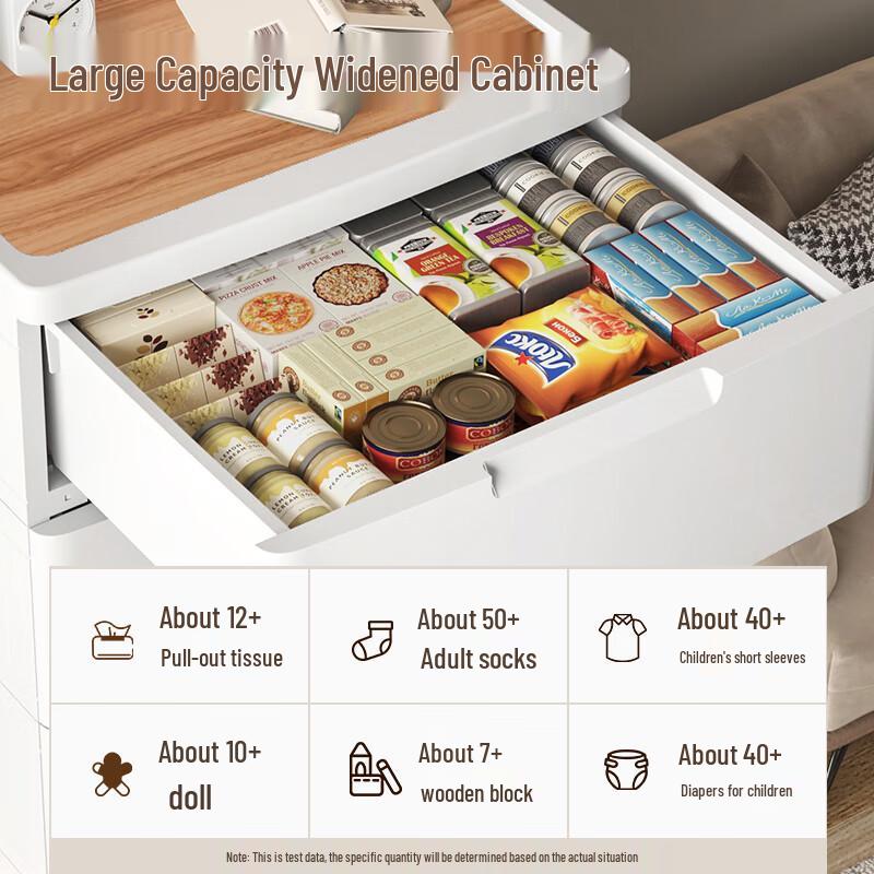 JEKO&JEKO 2-Tier Plastic Bedside Storage Cabinet
